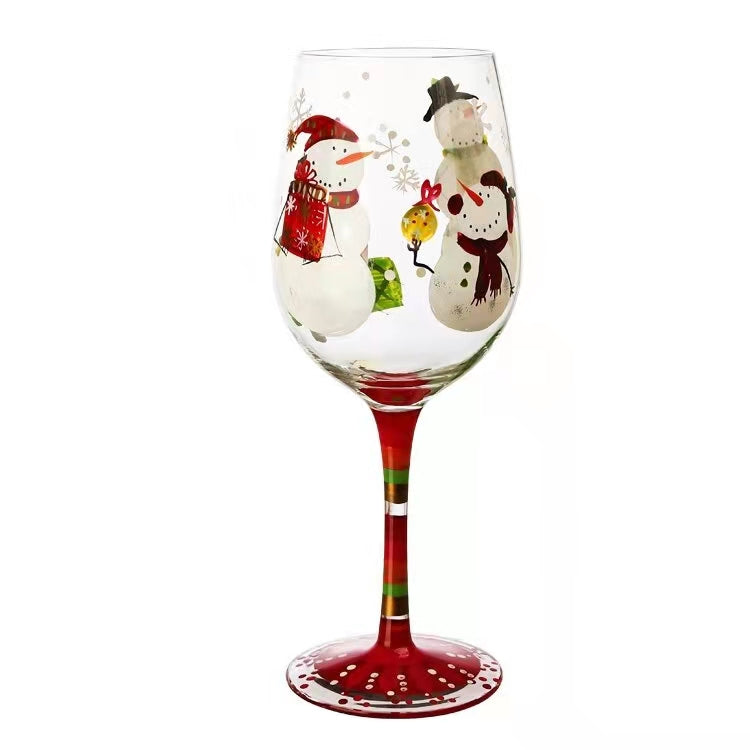 Wine Artificial Hand-painted Glass Red Wine Glass Ornaments