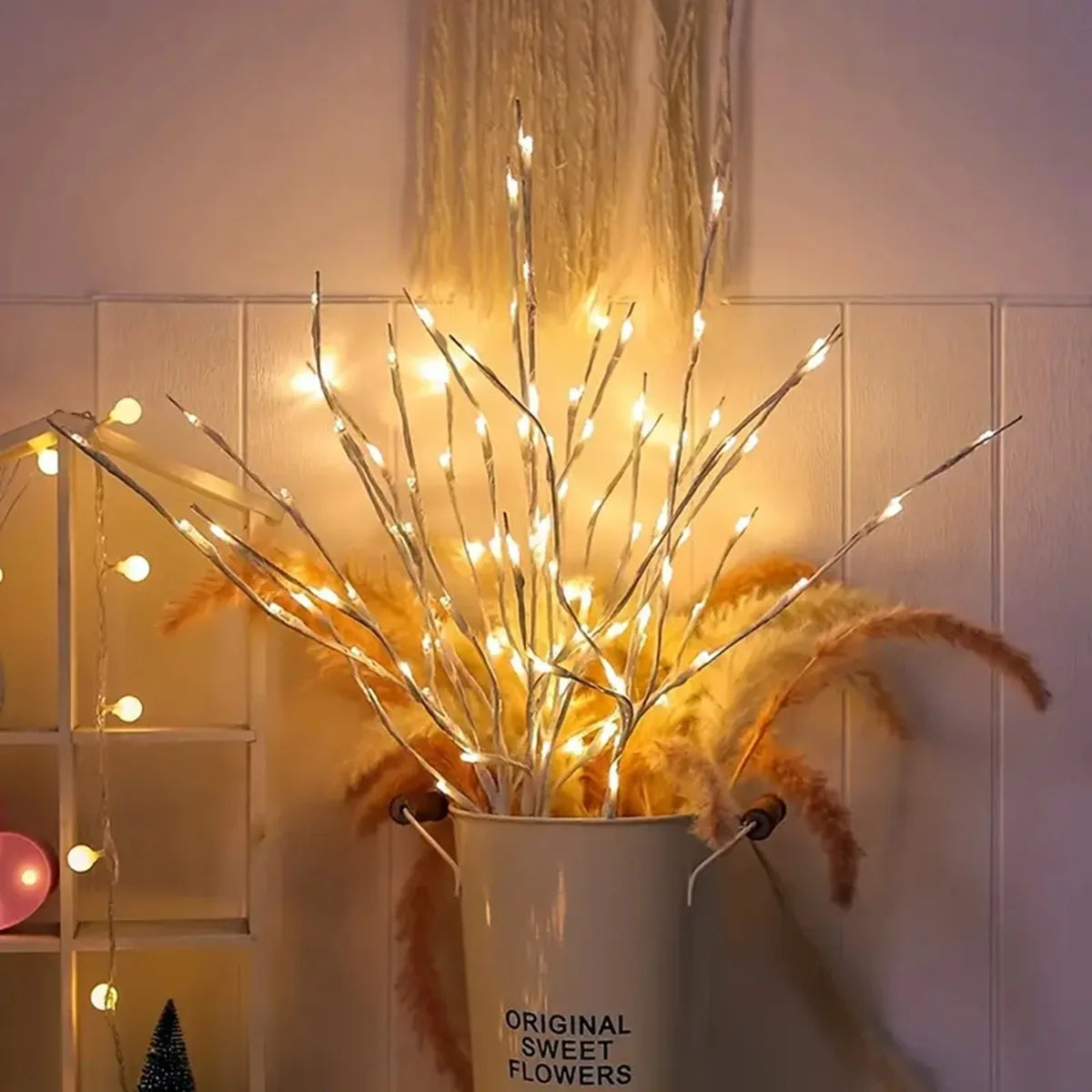 LED Birch Branch Lights | Battery Operated Fairy Lights for Home & Holiday Decor