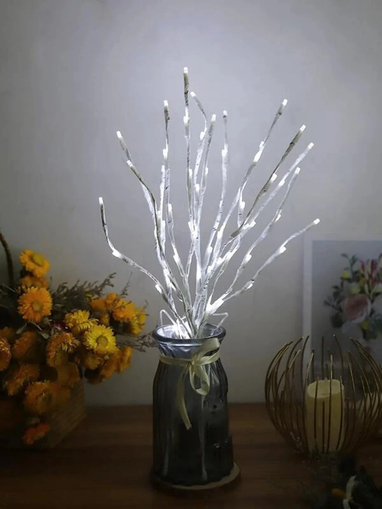 LED Birch Branch Lights | Battery Operated Fairy Lights for Home & Holiday Decor