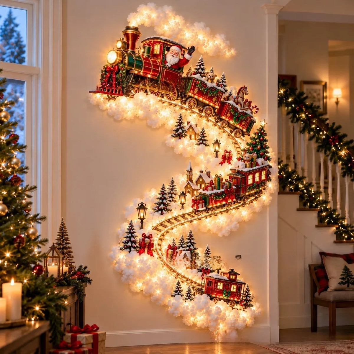 Christmas Magic Trail | 33.5-Inch Fabric Wall Decoration