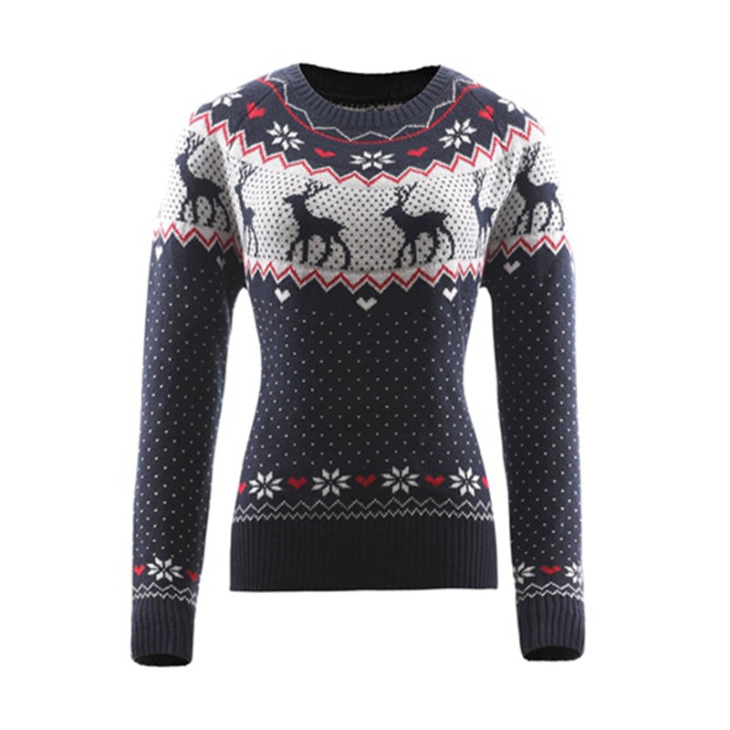 Christmas crew neck printed sweater