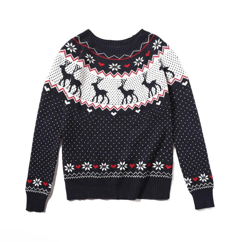 Christmas crew neck printed sweater