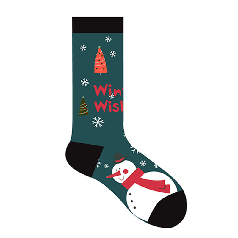 Christmas Socks Festive High Tube Pure Cotton