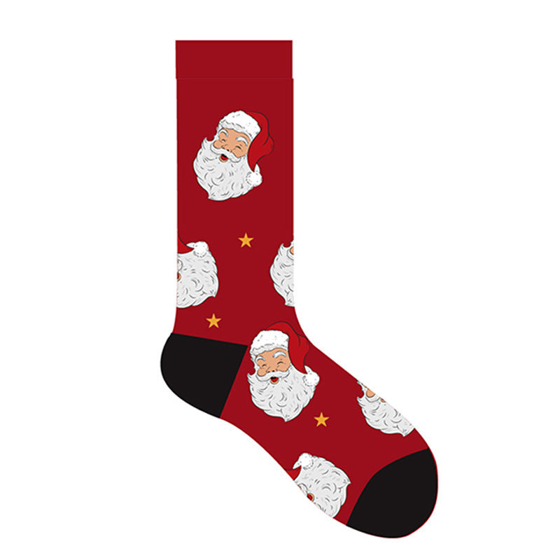 Christmas Socks Festive High Tube Pure Cotton