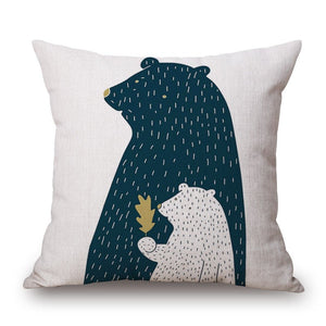 Cotton Linen Pillowcase Cartoon Bear Fashion